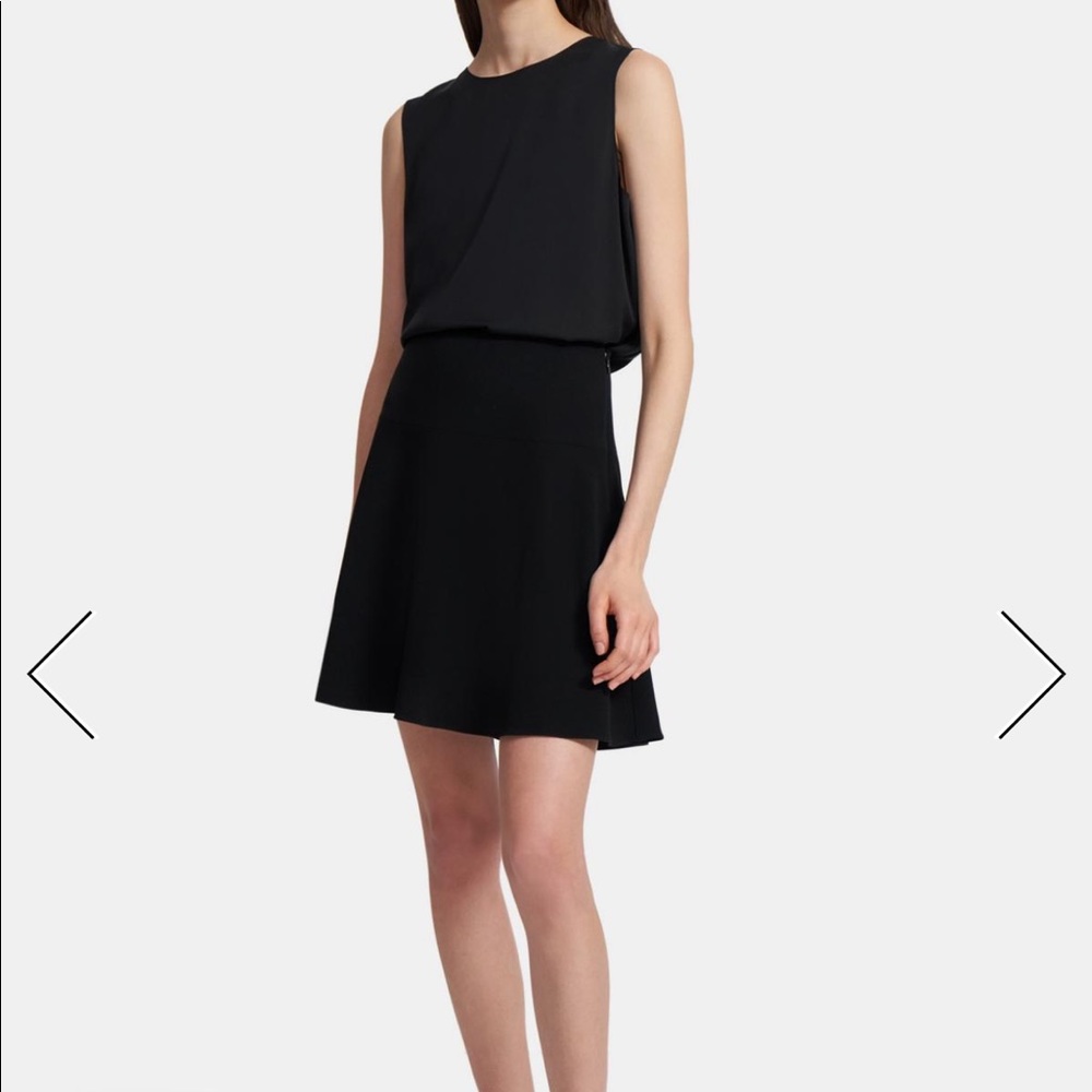 Theory Flared Skirt in Crepe
